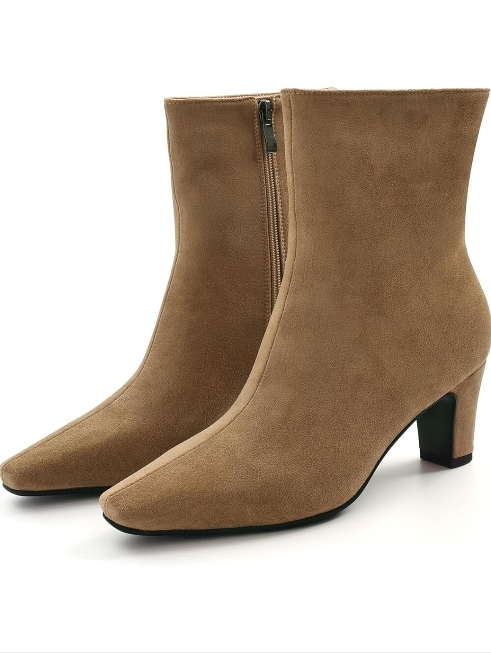 NIB Suede Ankle Boots Camel 9 Microsuede